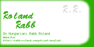roland rabb business card